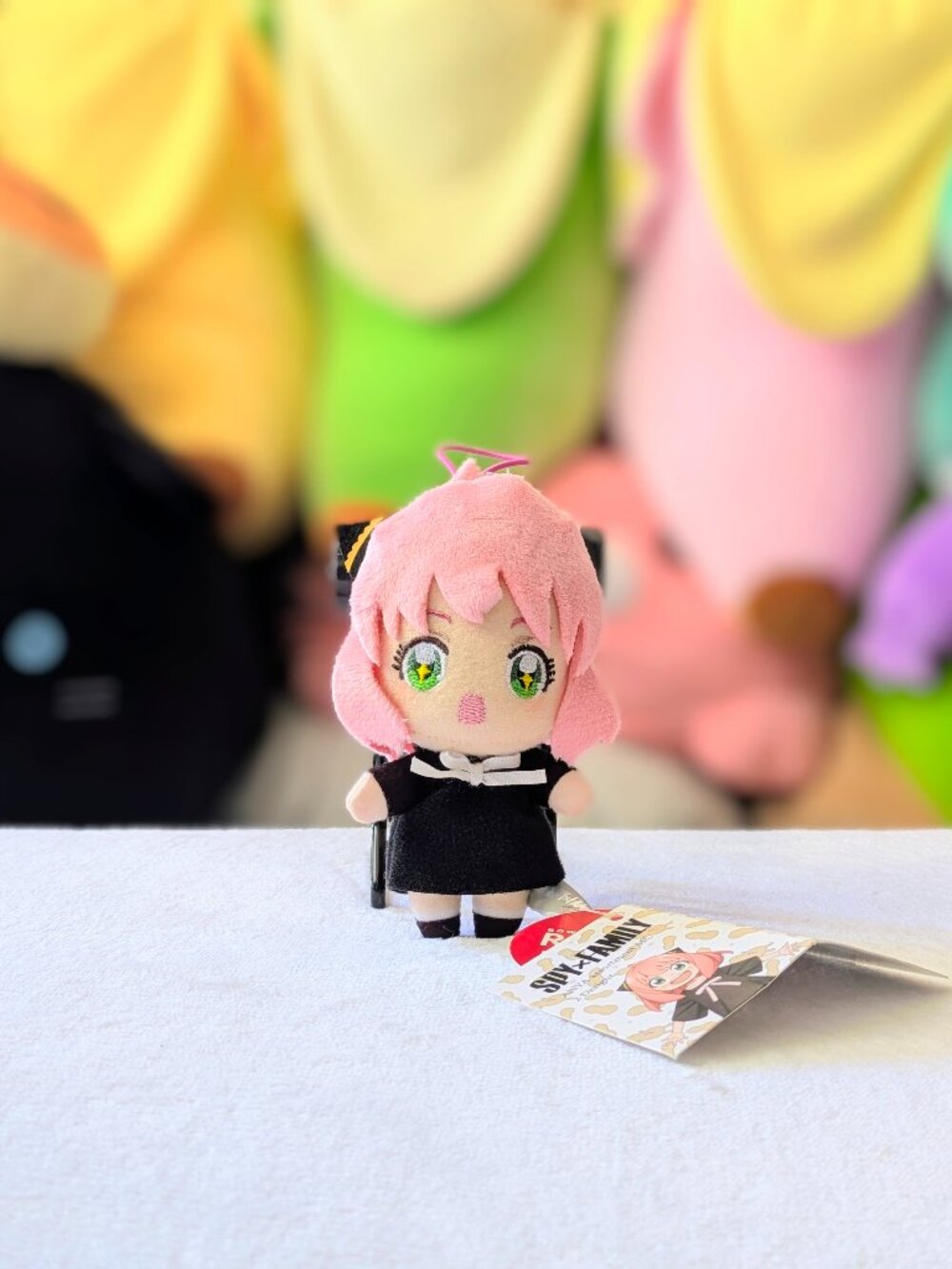 Round 1 Exclusive Spy x Family Anya Mini Keychain Plush (Black Dress)